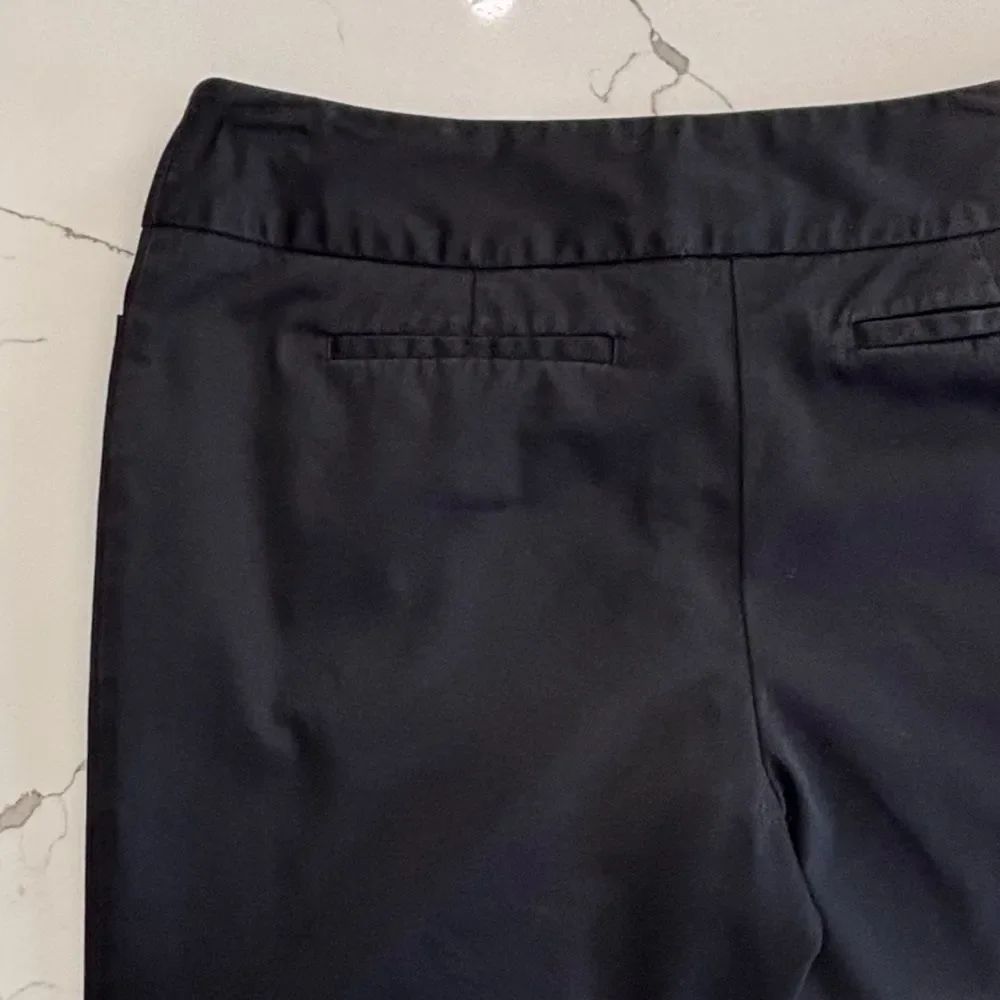 Worthington Black Modern Fit Satin Finish Bermuda Chino Casual Shorts Size 4